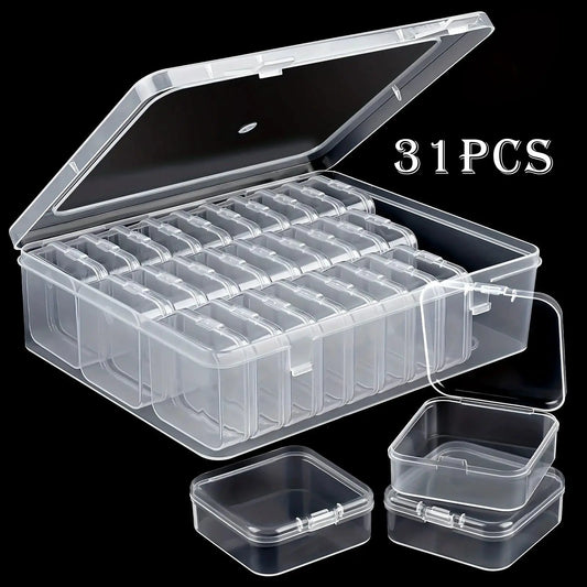 Clear Jewelry Storage Box, 1 Set of Transparent Multi Compartment Jewelry Organizers for Earrings, Rings and Necklaces, Home Organizer, Durable Plastic Storage Organizer